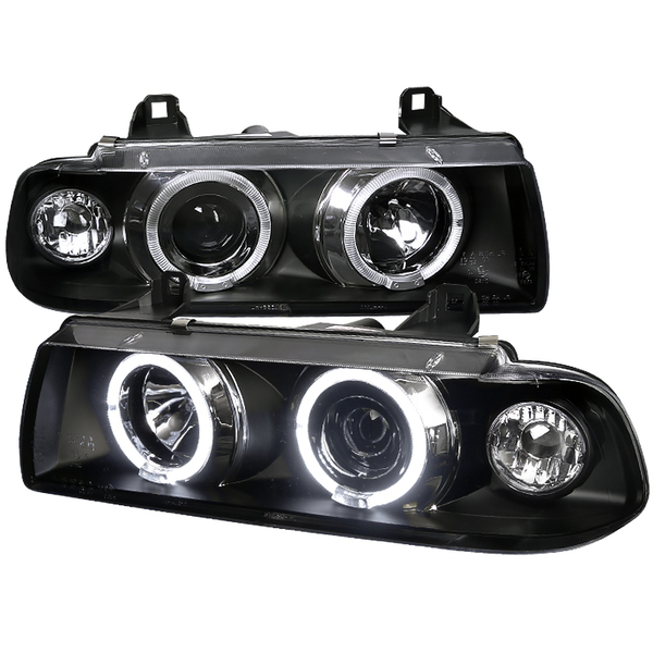 Spec-D Tuning 92-98 Bmw E36 3 Series Halo Projector Headlight Black 2 Door Coupe LHP-E3621PCJM-TM